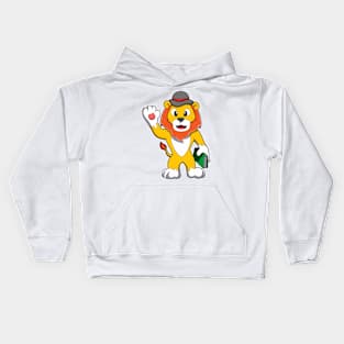 Lion with Book & Hat Kids Hoodie